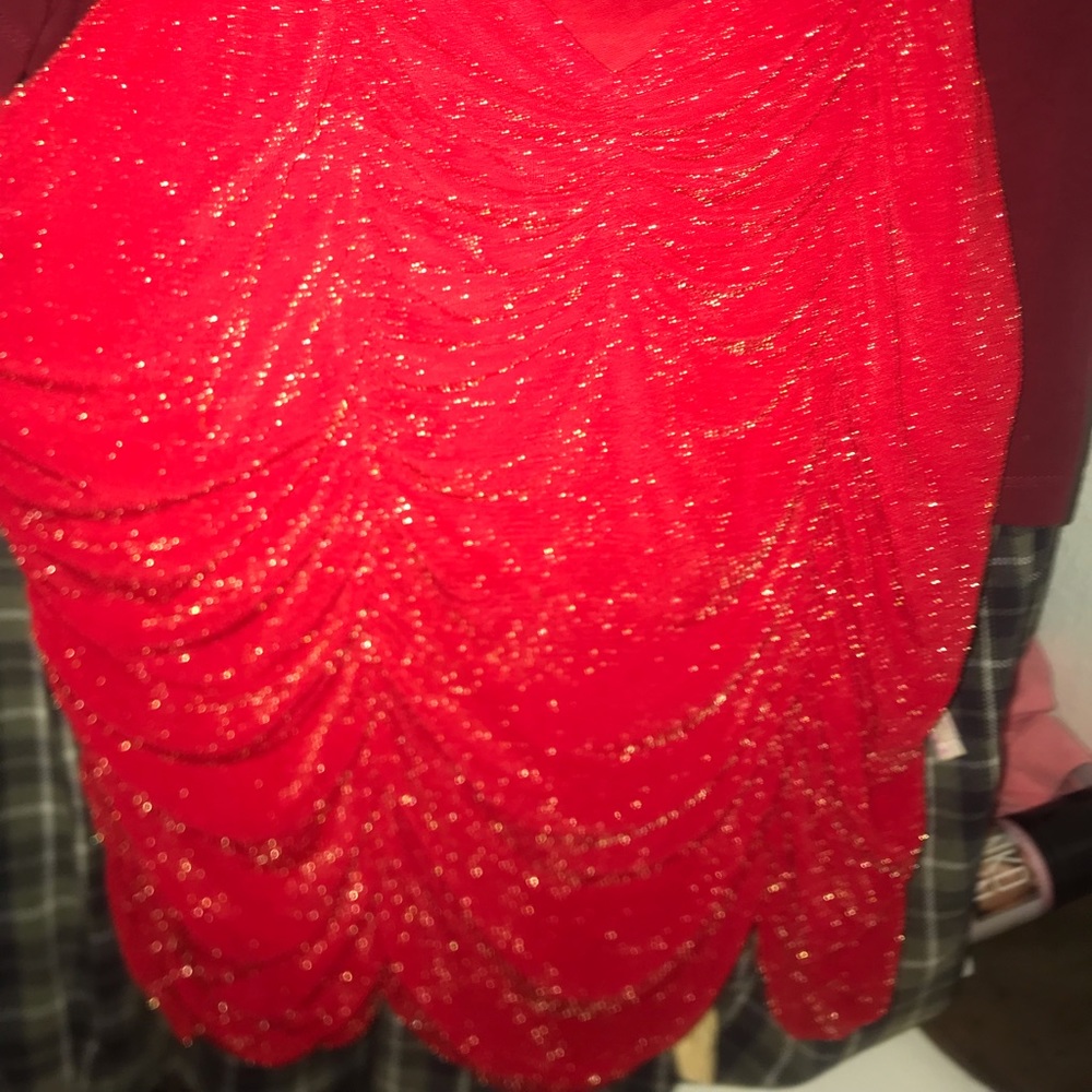 Sparkle red tank top